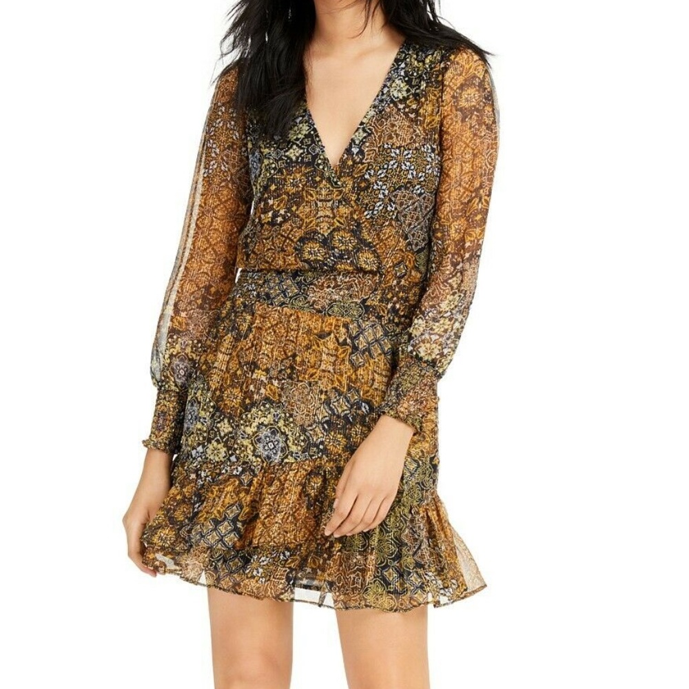Michael Kors Mega Patchwork Dress size "M" & "S" color Saffron
